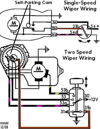 1963 Nova Chevy II Windshield Wiper Motor Switch Wiring Harness 2 Speed Washer - American Auto Wire
