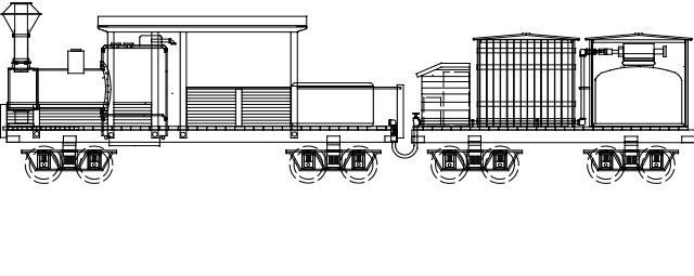 Climax Class A T-boiler Logging Locomotive