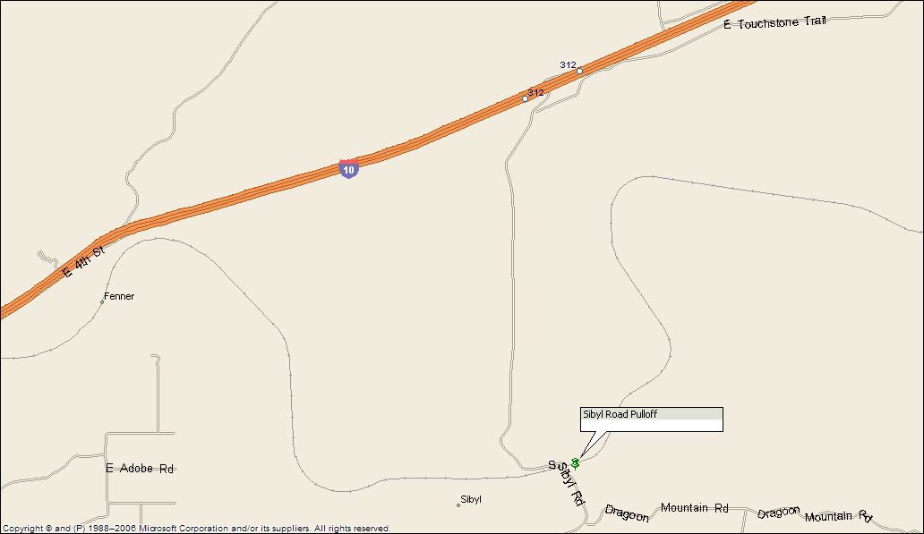 South Sibyl Road Pulloff - Benson AZ