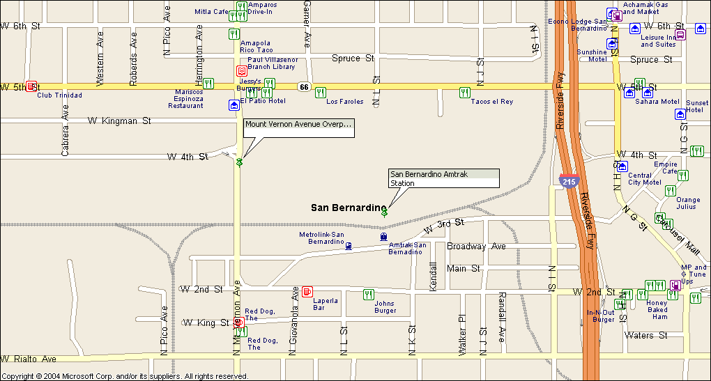 Amtrak Station & Mount Vernon Avenue - San Bernardino CA