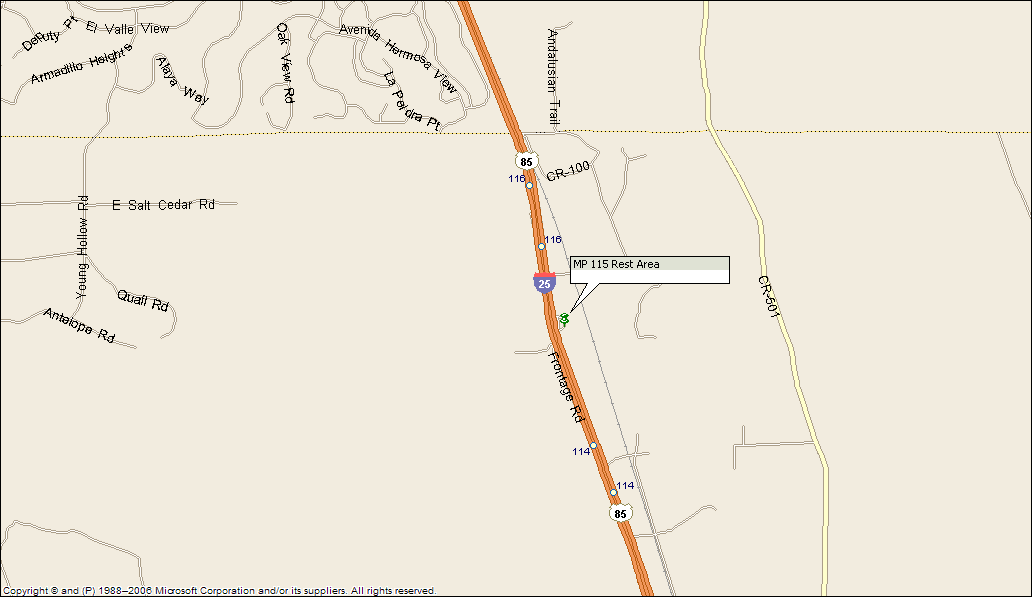 MP 115 Rest Area - Pueblo CO