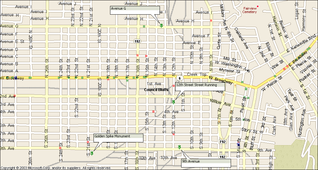Street Running on 12th Street - Council Bluffs IA