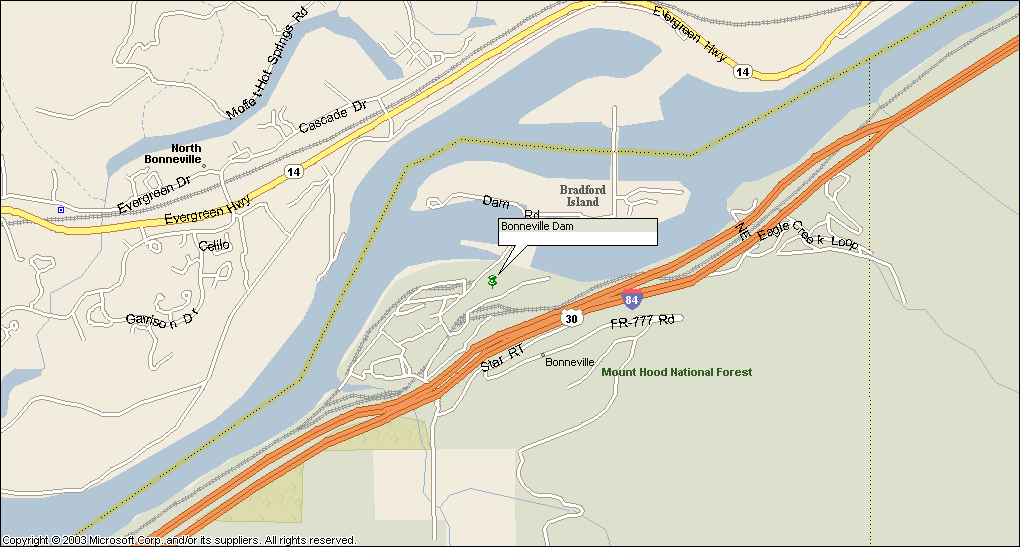 Bonneville Dam - Multnomah Falls OR