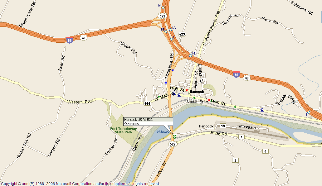 US Route 522 Overpass - Hancock WV